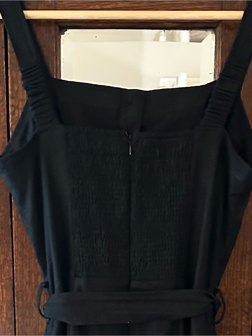 Reset by Jane Black Sleeveless Button-Front Midi Dress with Waist Tie Size M - Picture 5 of 7